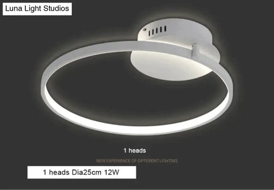 New Arrival Circle Rings Designer Modern Led Ceiling Lights Lamp For Living Room Bedroom Remote