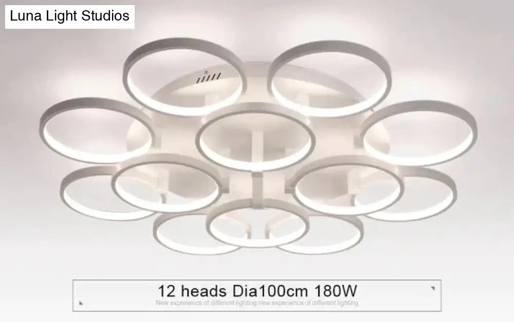 New Arrival Circle Rings Designer Modern Led Ceiling Lights Lamp For Living Room Bedroom Remote