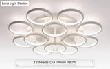 New Arrival Circle Rings Designer Modern Led Ceiling Lights Lamp For Living Room Bedroom Remote