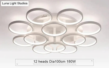 New Arrival Circle Rings Designer Modern Led Ceiling Lights Lamp For Living Room Bedroom Remote