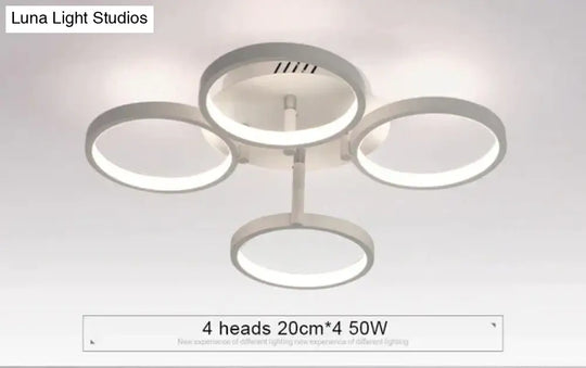 New Arrival Circle Rings Designer Modern Led Ceiling Lights Lamp For Living Room Bedroom Remote