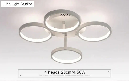 New Arrival Circle Rings Designer Modern Led Ceiling Lights Lamp For Living Room Bedroom Remote