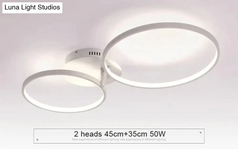 New Arrival Circle Rings Designer Modern Led Ceiling Lights Lamp For Living Room Bedroom Remote