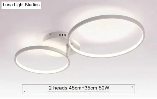 New Arrival Circle Rings Designer Modern Led Ceiling Lights Lamp For Living Room Bedroom Remote