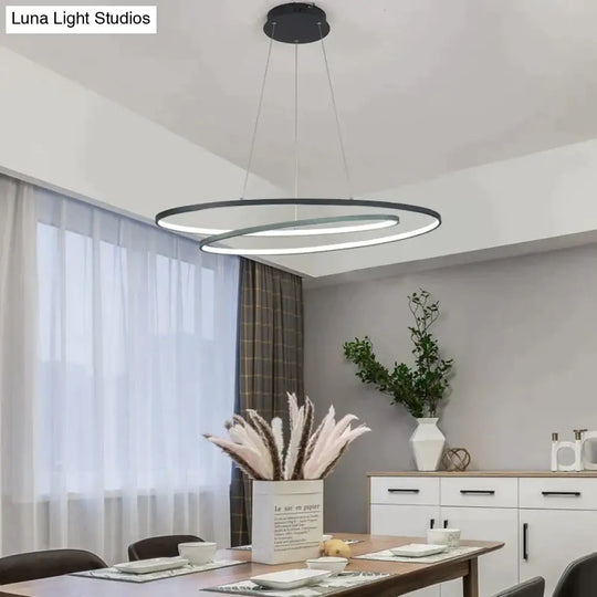 New Arrival Modern Led Pendant Lights For Living Room Dining Matte Black/White Hanging Lamp