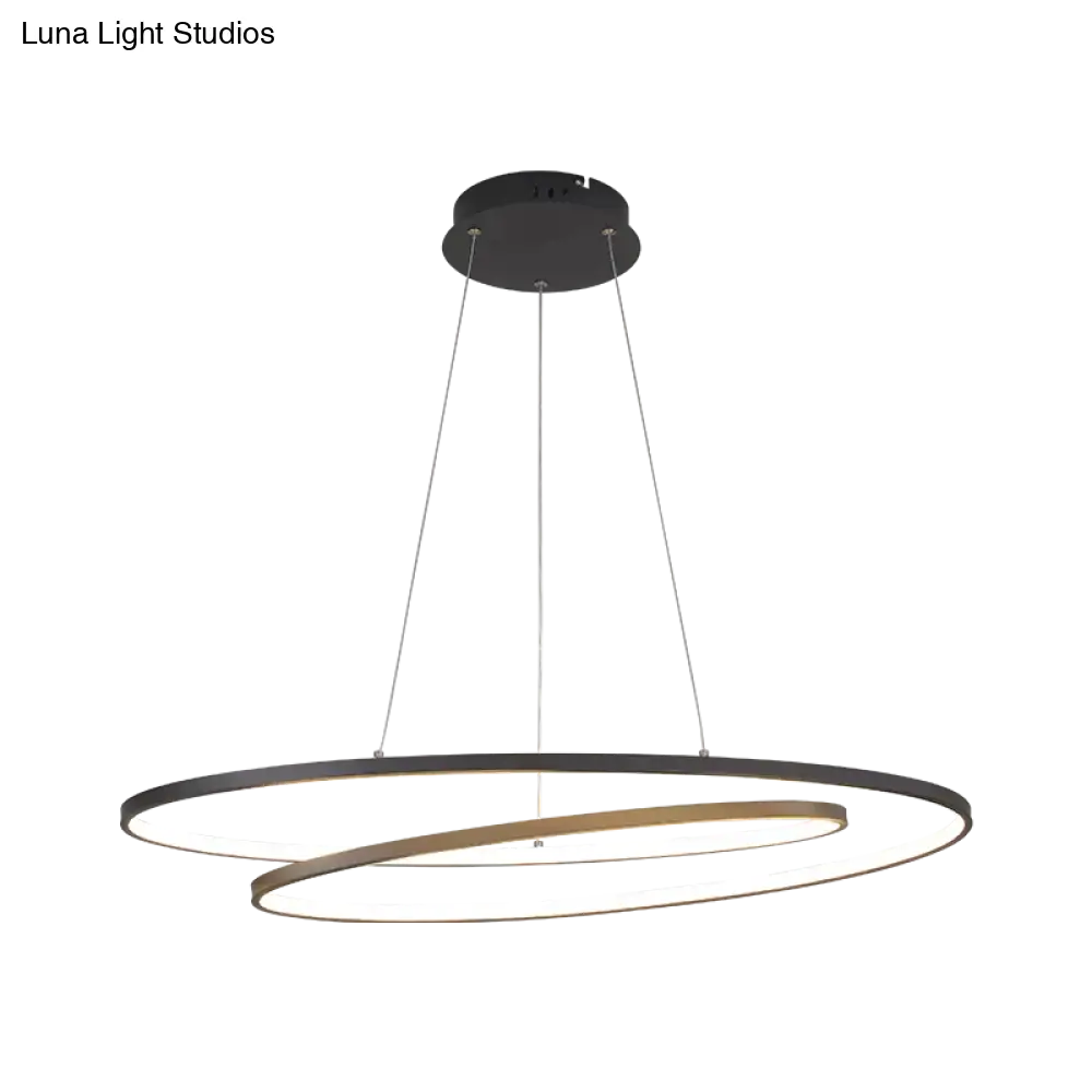 New Arrival Modern Led Pendant Lights For Living Room Dining Matte Black/White Hanging Lamp