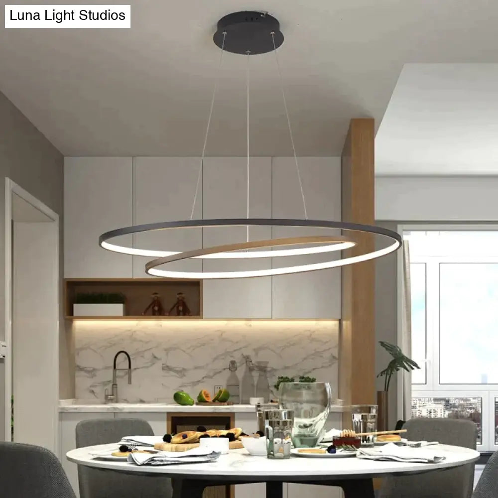 New Arrival Modern Led Pendant Lights For Living Room Dining Matte Black/White Hanging Lamp