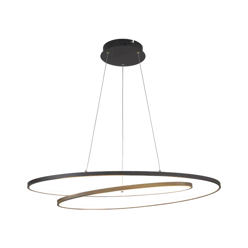 New Arrival Modern Led Pendant Lights For Living Room Dining Matte Black/White Hanging Lamp Black