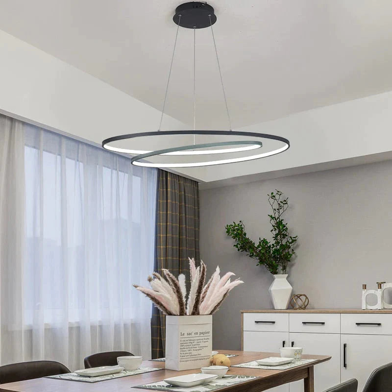 New Arrival Modern Led Pendant Lights For Living Room Dining Room Matte Black/White Hanging Pendant Lamp