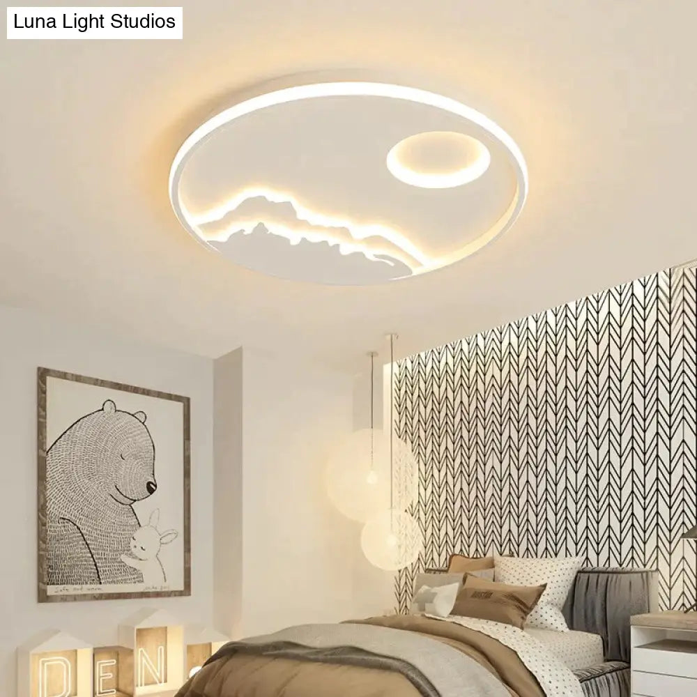 New Arrival Round Dimmable Modern Led Ceiling Lights For Living Room Bedroom Study White Color Rc