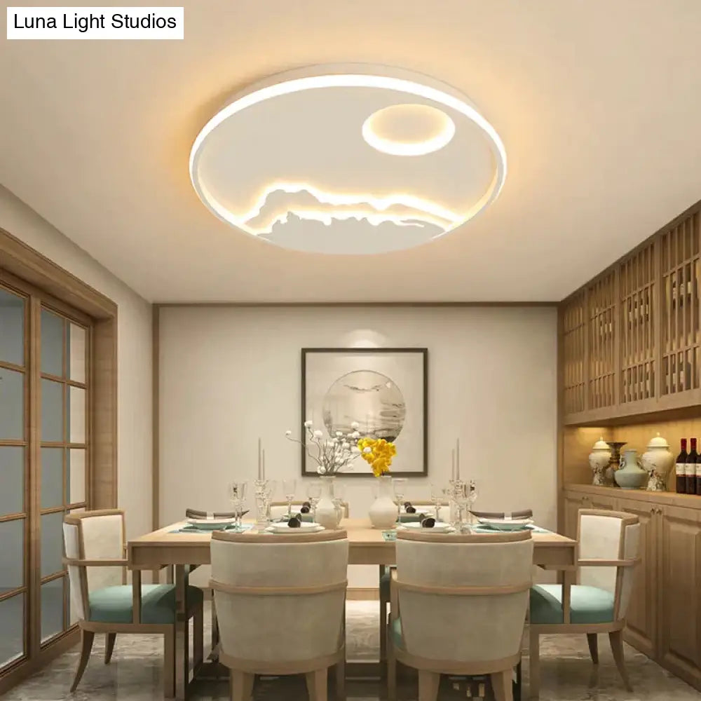 New Arrival Round Dimmable Modern Led Ceiling Lights For Living Room Bedroom Study White Color Rc