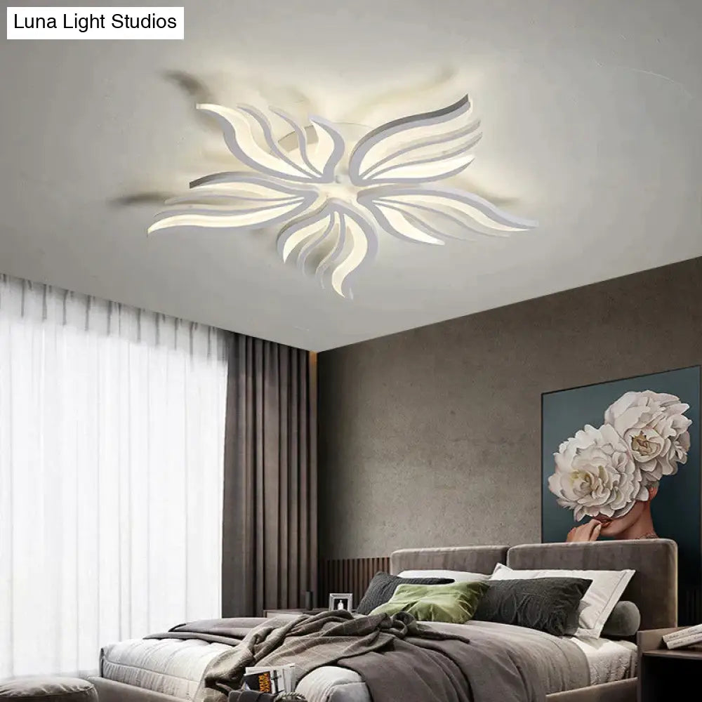 New Ceiling Lamp Modern Simple Acrylic Living Room 5 Heads / Black White Light