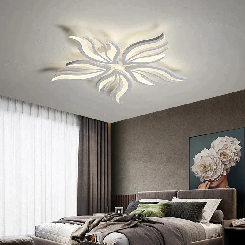 New Ceiling Lamp Modern Simple Acrylic Living Room 5 Heads / Black White Light