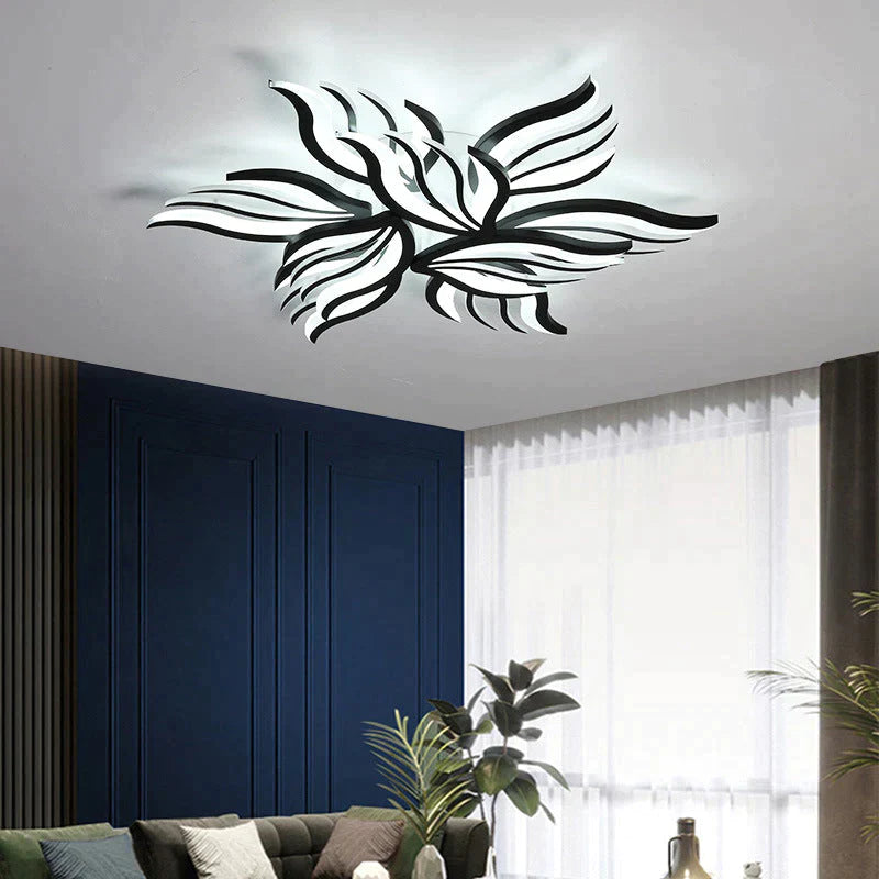 New Ceiling Lamp Modern Simple Acrylic Living Room 9 Heads / Black White Light