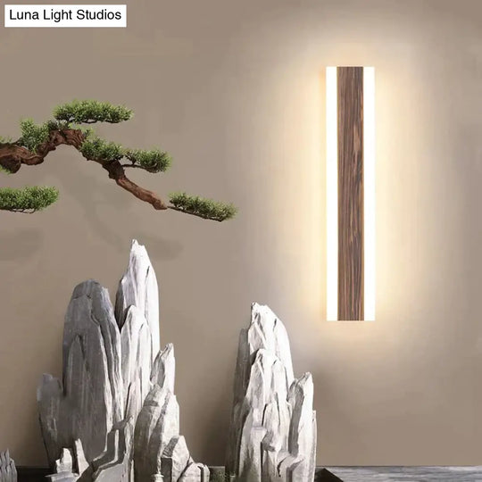 New Chinese Outdoor Wall Lamp Waterproof Stainless Steel Long Led Imitation Marble Light Garden