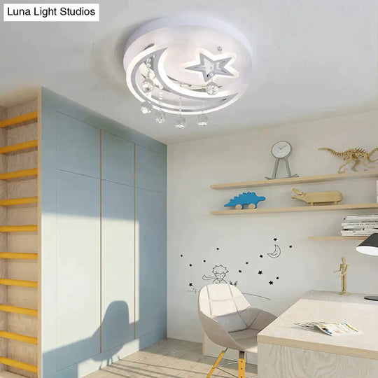 New Creative Bedroom Lamp Star Moon Led Ceiling Small 36W / White Light