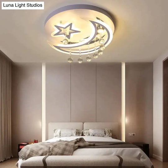 New Creative Bedroom Lamp Star Moon Led Ceiling