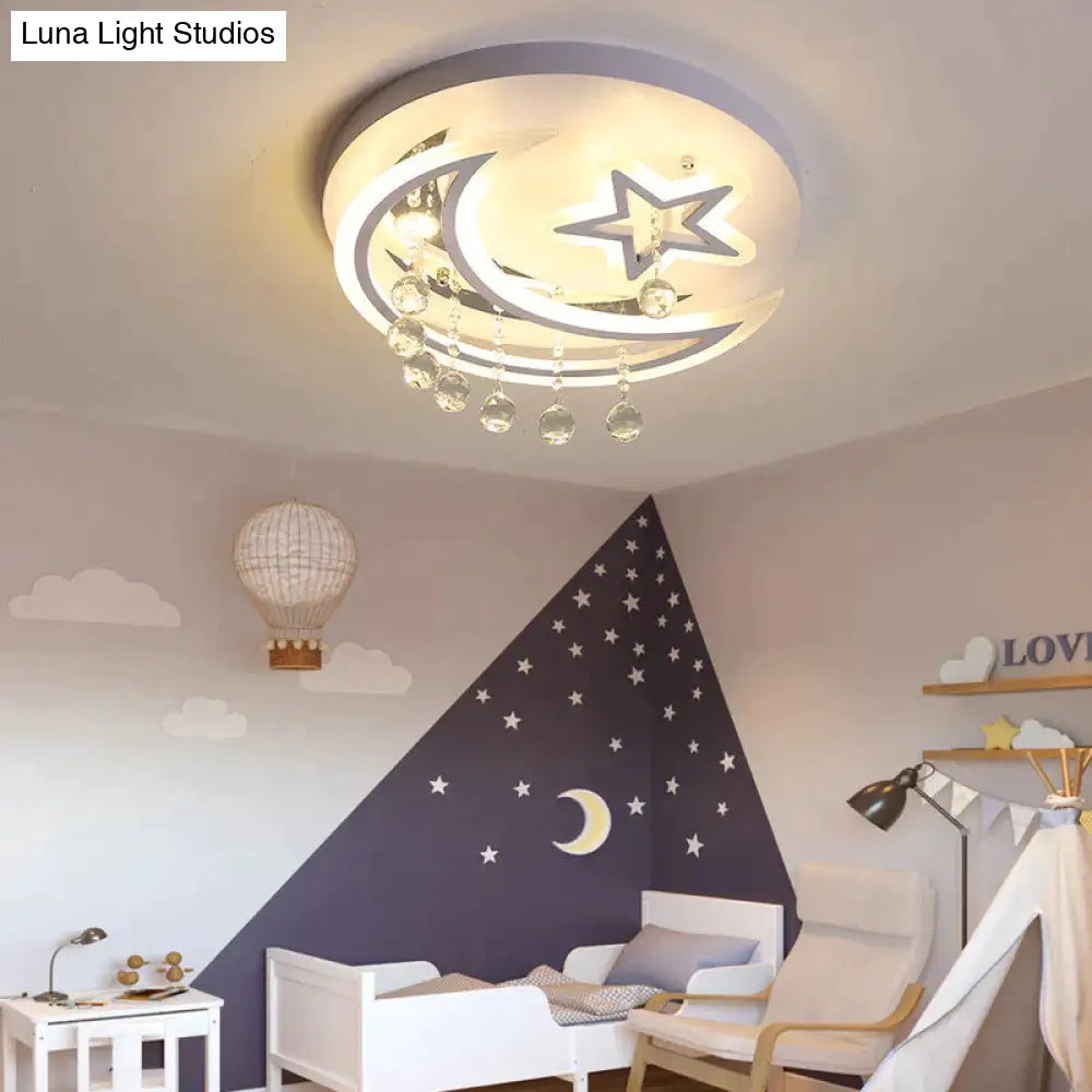 New Creative Bedroom Lamp Star Moon Led Ceiling Small 36W / Stepless Dimming