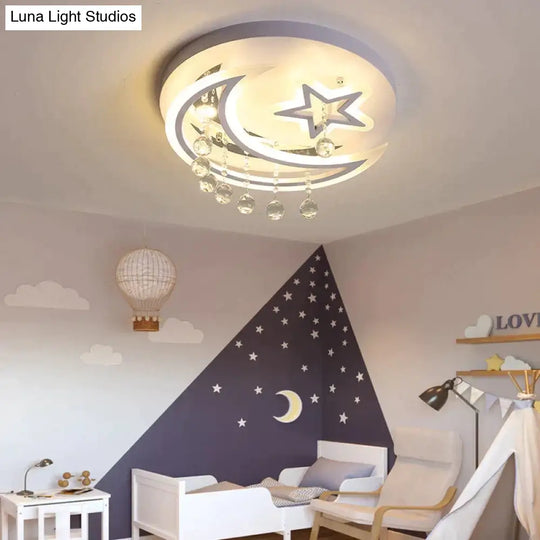 New Creative Bedroom Lamp Star Moon Led Ceiling