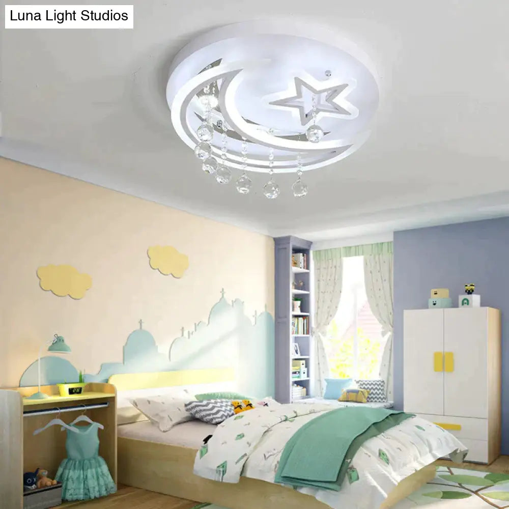 New Creative Bedroom Lamp Star Moon Led Ceiling