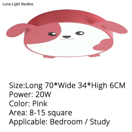 New Design Led Ceiling Light Baby Room Child Cutie Cat Shape With Remote Control Lamp Lighting