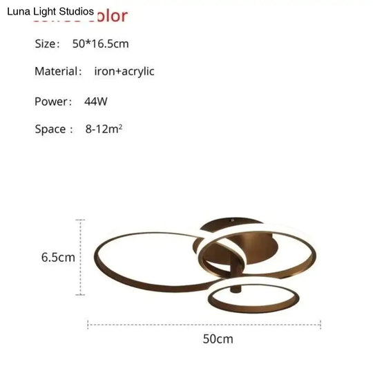 New Design Led Ceiling Light For Living Room Dining Bedroom White Coffee Finnished Indoor Home