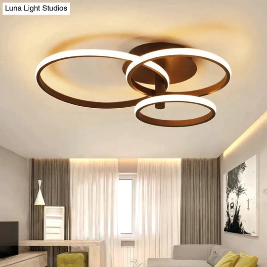 New Design Led Ceiling Light For Living Room Dining Bedroom White Coffee Finnished Indoor Home