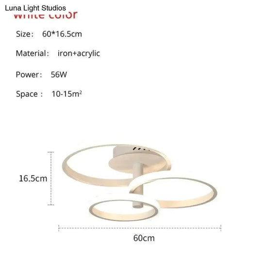 New Design Led Ceiling Light For Living Room Dining Bedroom White Coffee Finnished Indoor Home