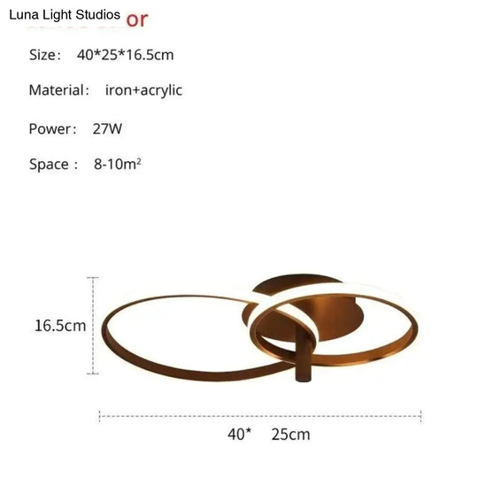 New Design Led Ceiling Light For Living Room Dining Bedroom White Coffee Finnished Indoor Home