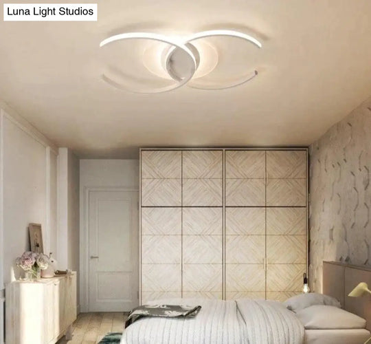 New Dimming Ceiling Lights For Living Study Room Bedroom Home Dec Plafond Iron Shape Modern Led