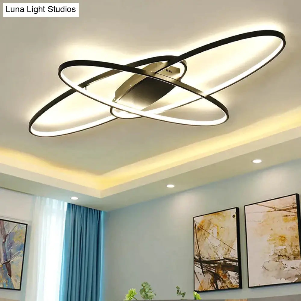 New Hot Remote Controller Modern Led Ceiling Lights For Living Room Bedroom White/Black Dimmable