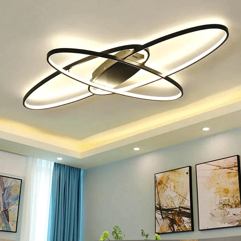 New Hot Remote Controller Modern Led Ceiling Lights For Living Room Bedroom White/Black Dimmable