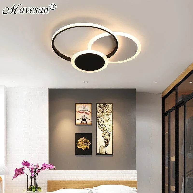 New LED Ceiling Lights Living Room Bedroom Round Square Lighting Fixtures Dimmable Modern Dome Lamps Dero Lamparas De Techo