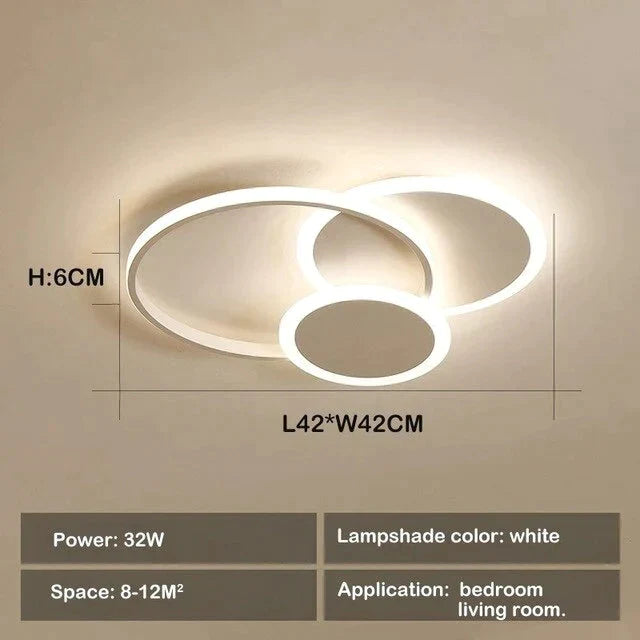 New Led Ceiling Lights Living Room Bedroom Round Square Lighting Fixtures Dimmable Modern Dome Lamps