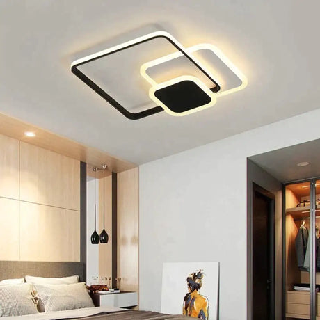 New Led Ceiling Lights Living Room Bedroom Round Square Lighting Fixtures Dimmable Modern Dome