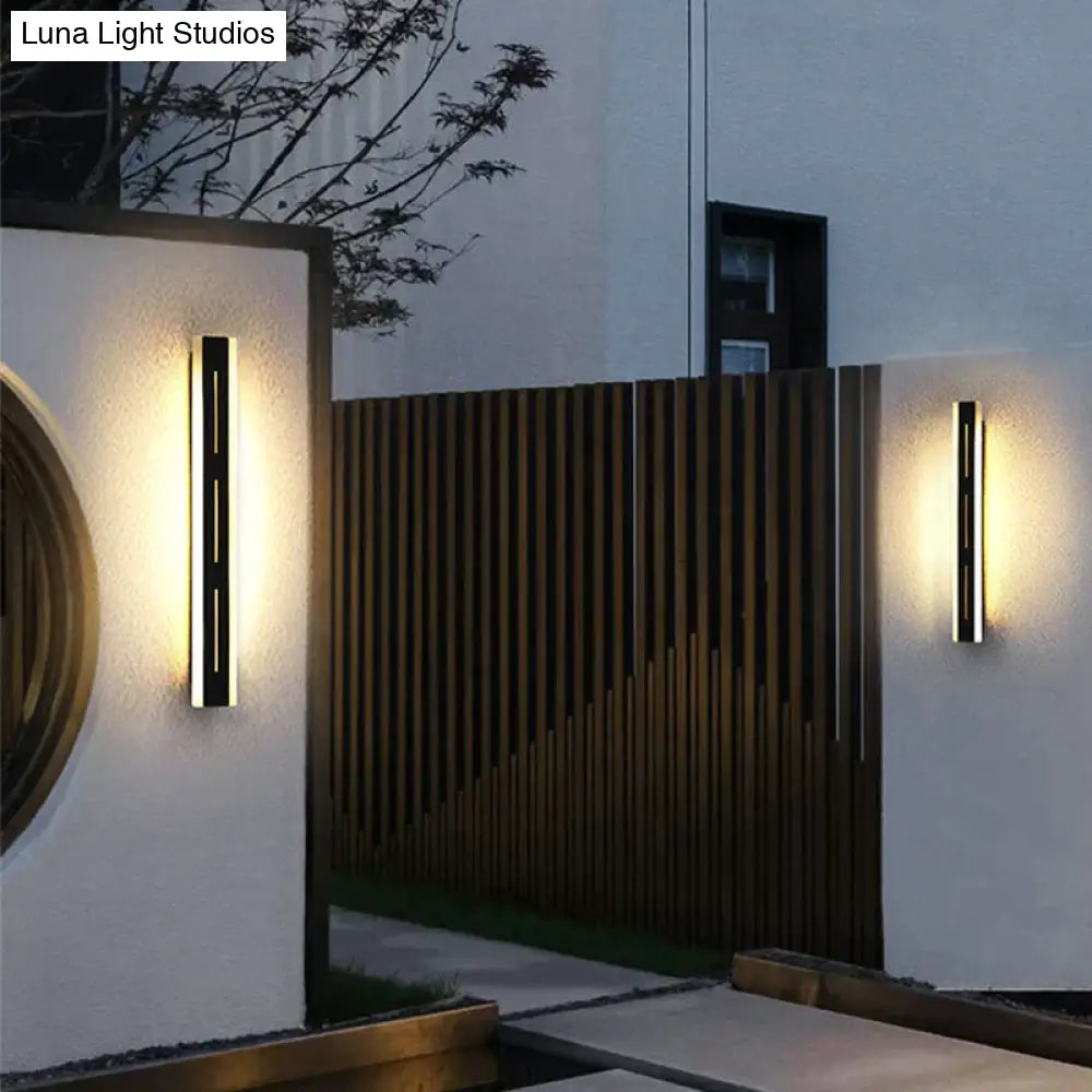 New Led Outdoor Wall Light Waterproof Aluminum Lamp With Remote Garden Porch Sconce 110V 220V