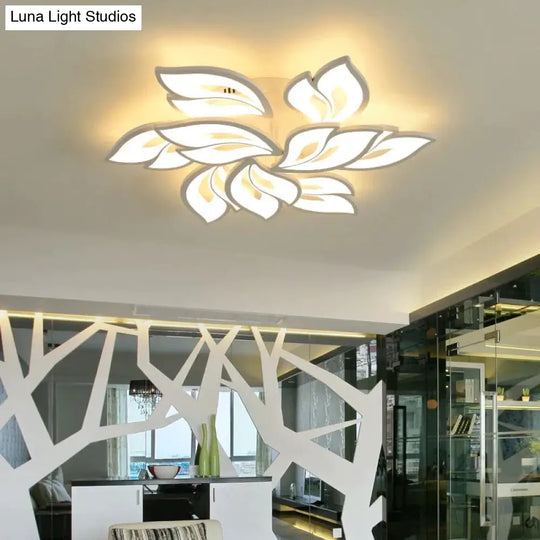 New Leds Chandelier Modern Flowers For Living Room Bedroom Remote Control/App Support Home Design