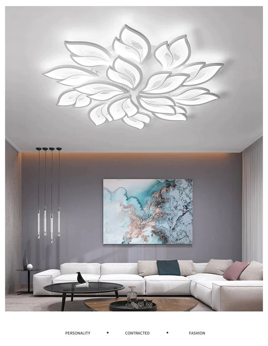 New LEDs Chandelier Modern Flowers For Living Room Bedroom Remote Control/APP Support Home Design Lighting Fixtures