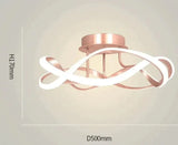 New Light Luxury Bedroom Lamp Room Ceiling Lamp Pink 50cm stepless dimming Ceiling