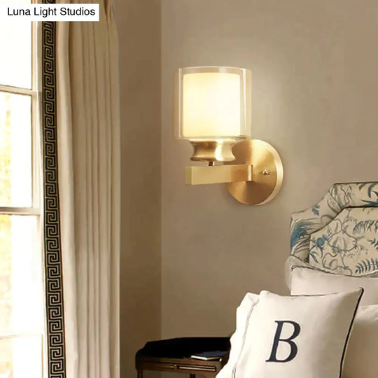 New Living Room Bedroom Mirror Front Wall Lamp Minimalist Copper Lamps Single Head / With Led Light