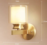 New Living Room Bedroom Mirror Front Wall Lamp Minimalist Copper Lamps