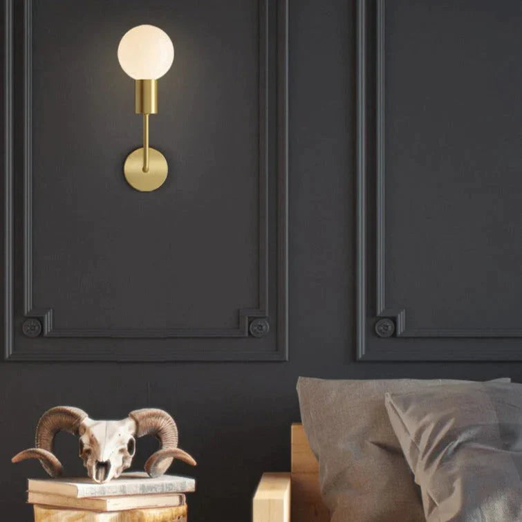 New Modern Bedroom Bedside Corridor Copper Wall Lamp