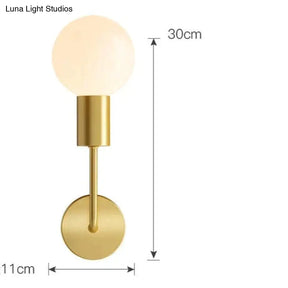New Modern Bedroom Bedside Corridor Copper Wall Lamp All copper wall lamp Copper Wall Lamps