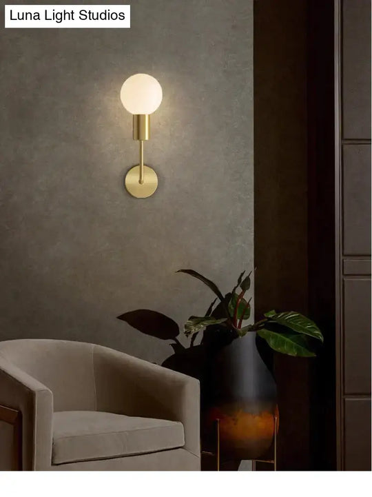 New Modern Bedroom Bedside Corridor Copper Wall Lamp Lamps