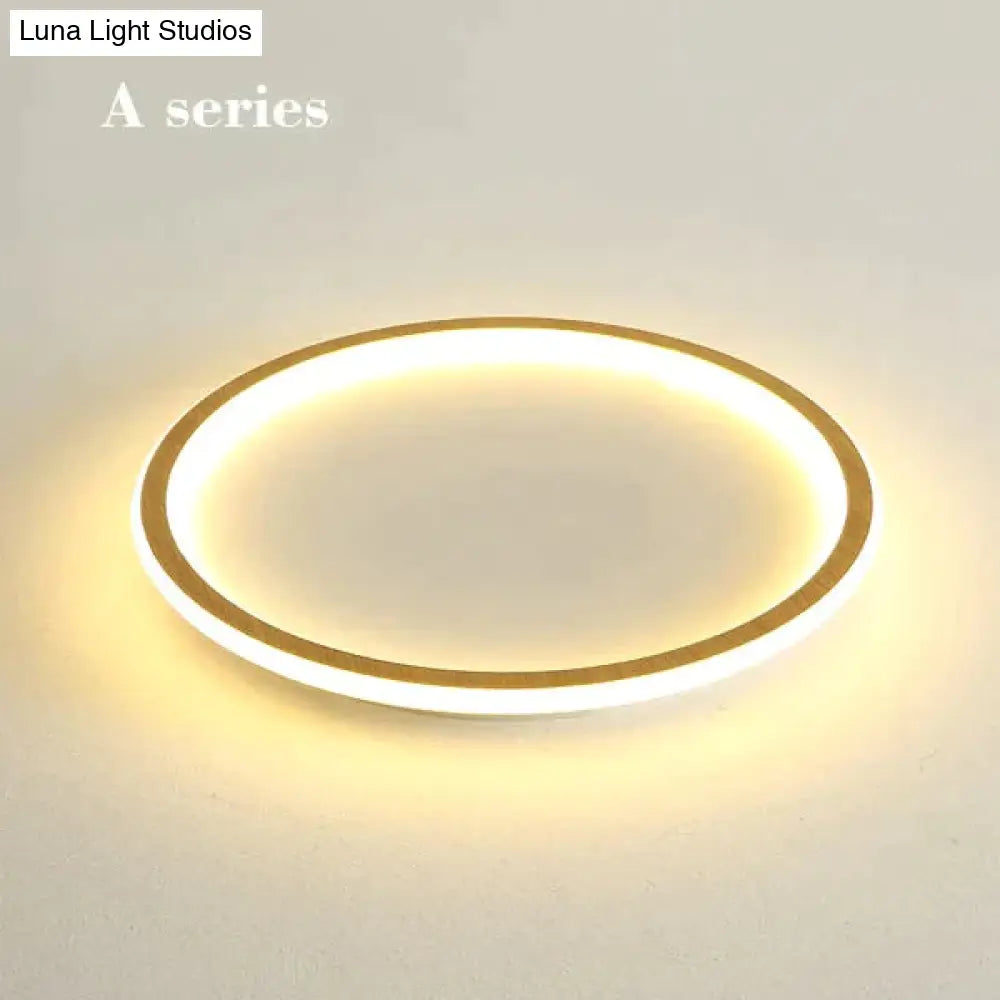 New Modern Black White Ultra-Thin Led Ceiling Light Rectangular Round Bedroom Lamp Living Room