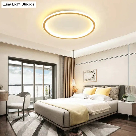 New Modern Black White Ultra-Thin Led Ceiling Light Rectangular Round Bedroom Lamp Living Room