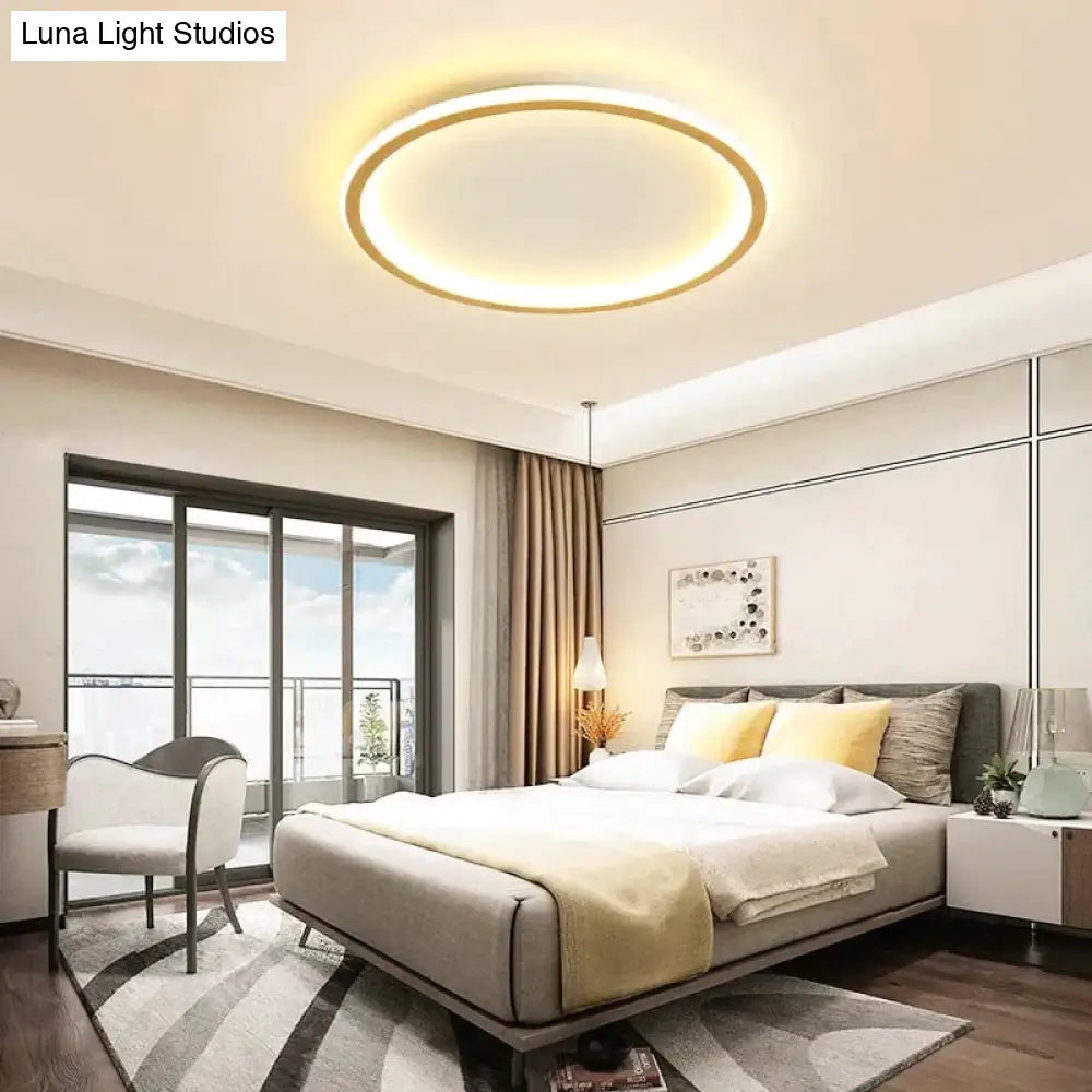 New Modern Black White Ultra-Thin Led Ceiling Light Rectangular Round Bedroom Lamp Living Room