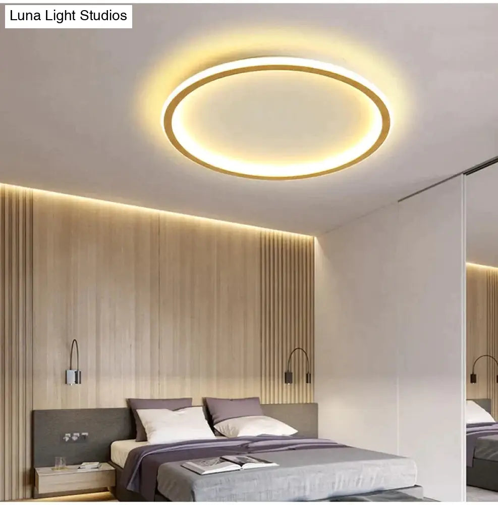 New Modern Black White Ultra-Thin Led Ceiling Light Rectangular Round Bedroom Lamp Living Room