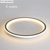 New Modern Black White Ultra-Thin Led Ceiling Light Rectangular Round Bedroom Lamp Living Room