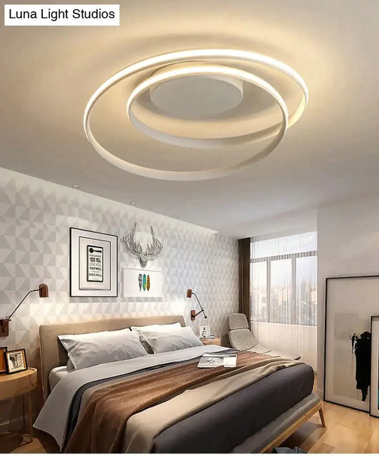 New Modern Ceiling Light For Living Room Bedroom Dining White&Black Aluminum Alloy Lamp Fixtures